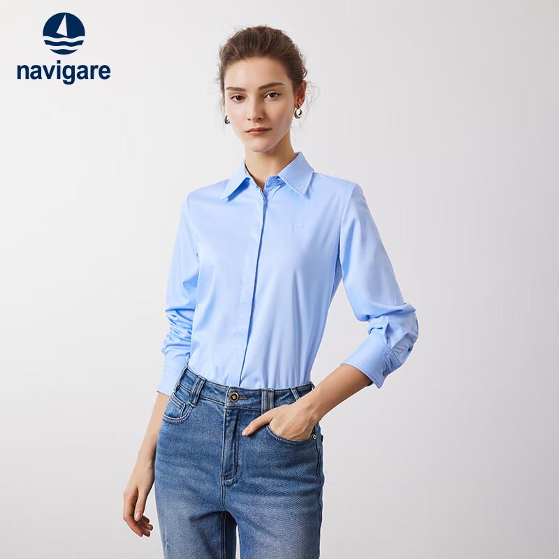 Navigare Women s Solid Long-Sleeve Commuter Shirt XL