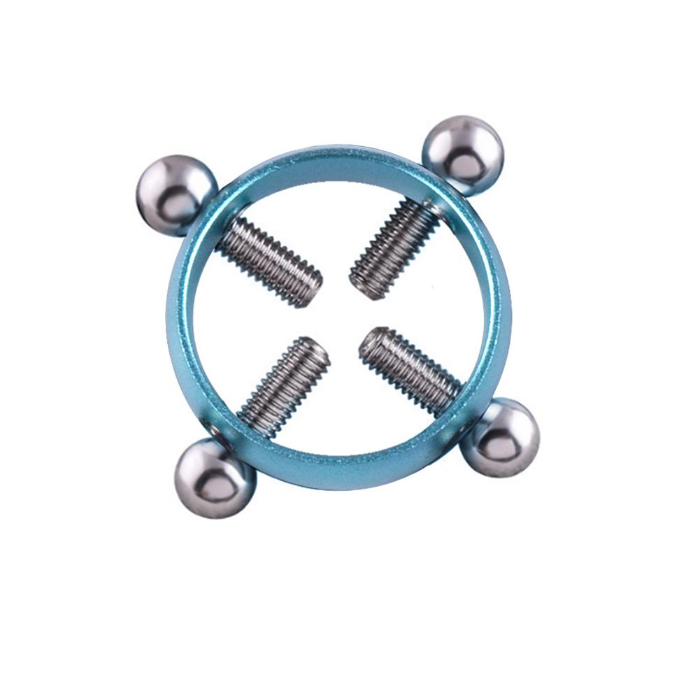 Mode Frauen Bunte Piercing Brust Nagel Schraube Glocke Anhänger Gefälschte Nippel Ring Schmuck