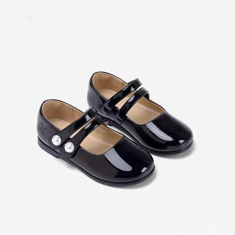 

Girls small leather shoes spring and autumn new children s soft-soled single shoes baby girl princess shoes genuine leather black performance shoes 37 yardage inner length 23