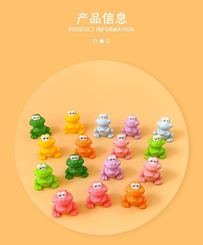 10-100pcs Cartoon Big Mouth Solid colored toad Figurine Resin Crafts DIY Big Mouth Frogs Statue Frogs Ornament Birthday Gift
