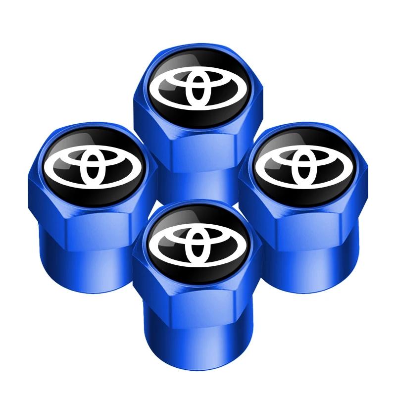 4Pcs/set Alloy Car Tire Valve Stem Air Caps Anti-theft Airtight Cover For Toyota Camry Yaris Hilux Prius Avensis Auris Corolla