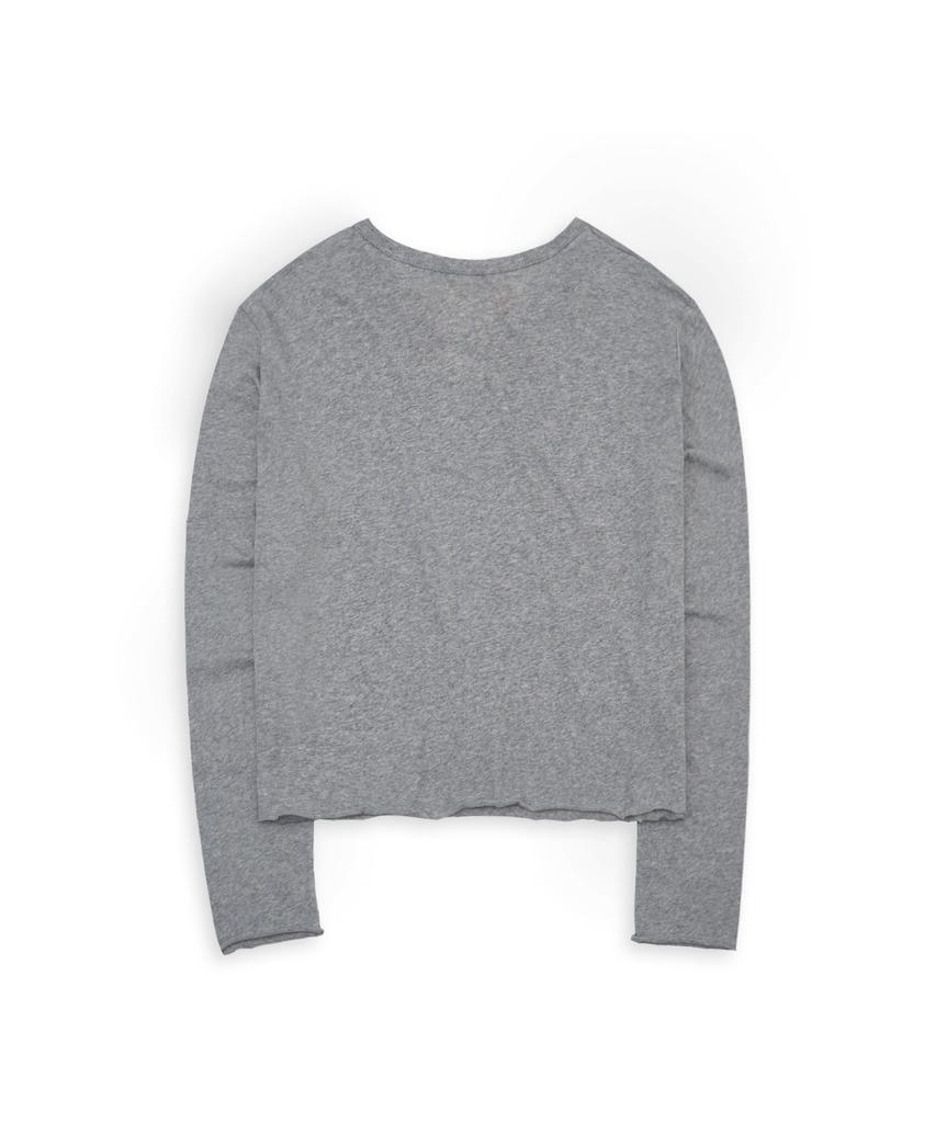 TUEWID Tuewid Gauze Crop Longsleeve T-Shirts Heather Gray