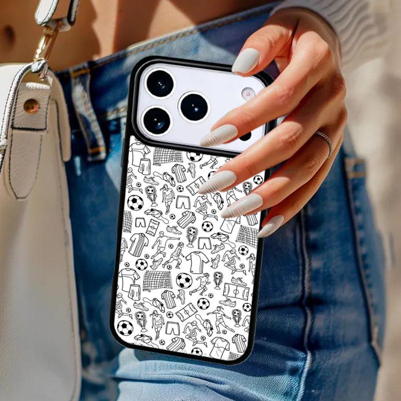 Football Phone Case For iPhone 17 Air 14 15 13 12 Max Cover For Apple 14 15 16 16e 11 Pro Max Plus Coque