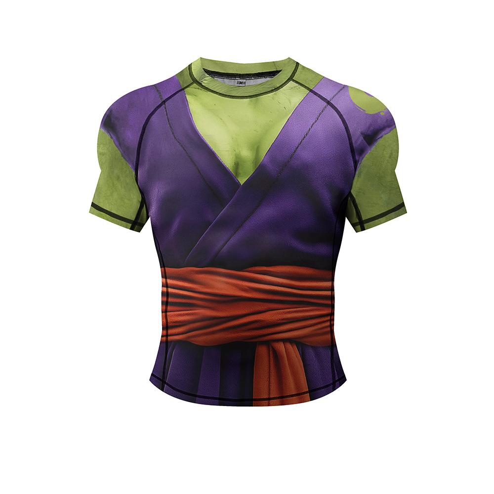 New Summer Animation Printing Rash Guards For Men MMA BJJ Grappling T Shirts Sublimation Tight Jiu-Jitsu Muay Thai Short Tee