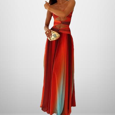 Women's New Temperament, Elegant and Fashionable Sexy Tube Top Hollow Dress