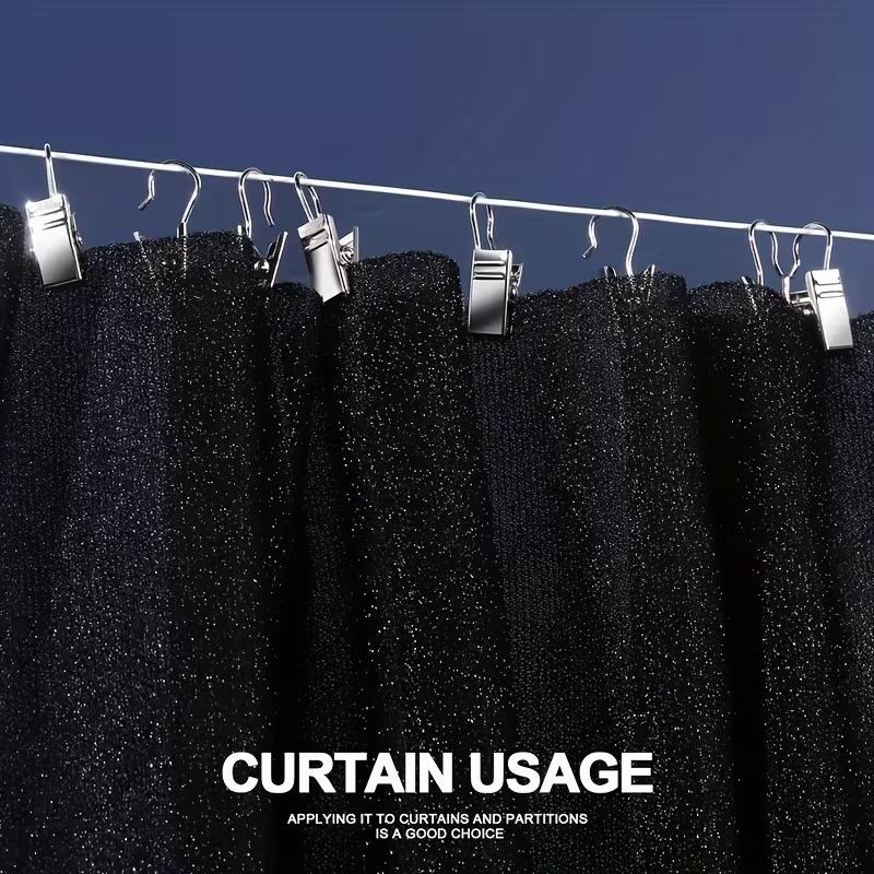 10-500pcs Stainless Steel Curtain Clips Window Curtain Hook Clips Drapery Hooks Replacement Hanging Display Photos Drapes Clamp
