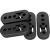 4pcs 4 Hole Exhaust Pipe Hanger Rubber Exhaust Mount Bracket Shock Absorbent Heat-Resisting Exhaust Insulator Muffler Hanger