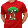 Panda T Shirt Cute Cartoon Animal Tree Graphic Playful Panda Design Tee
