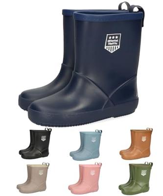 ORiental TRaffic Kinder-Gummistiefel, Wasserdicht, Kältebeständig, Warm, Größen 15-22cm, für Jungen und Mädchen, Mittellang, mit Reflektierenden Einsätzen, K-201