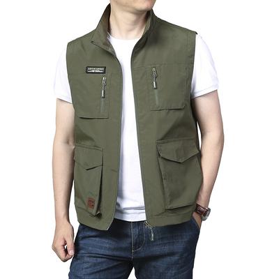Autumn Men's Thin Sports Multi-bag Leisure Quick-drying Plus Size Loose Vest Mountaineering Equipment Outdoor Vest