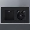 Black Wall Switch EU RU Vintage Flame Retardant Panel 1 Gang 1 Way Wall Rocker Switch On/Off 16A AC 250V Russian Socket