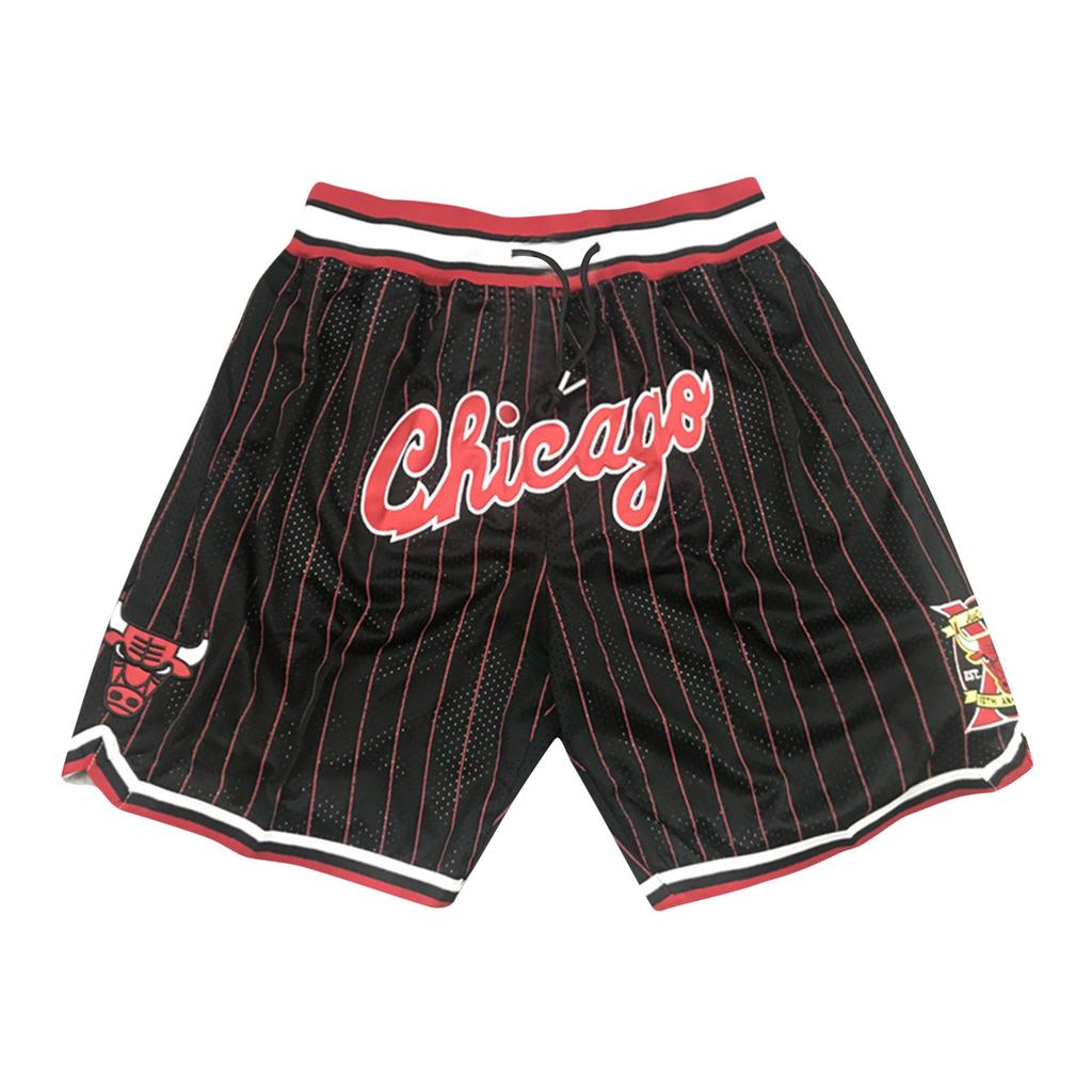 Retro Embroidered Drawstring Cropped Basketball Shorts Training Shorts
