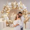 Nude White Balloons Kit Arch Gold Balloon Garland  Wedding Anniversary Bridal Shower Baby Shower Gender Reveal Decoration Globos