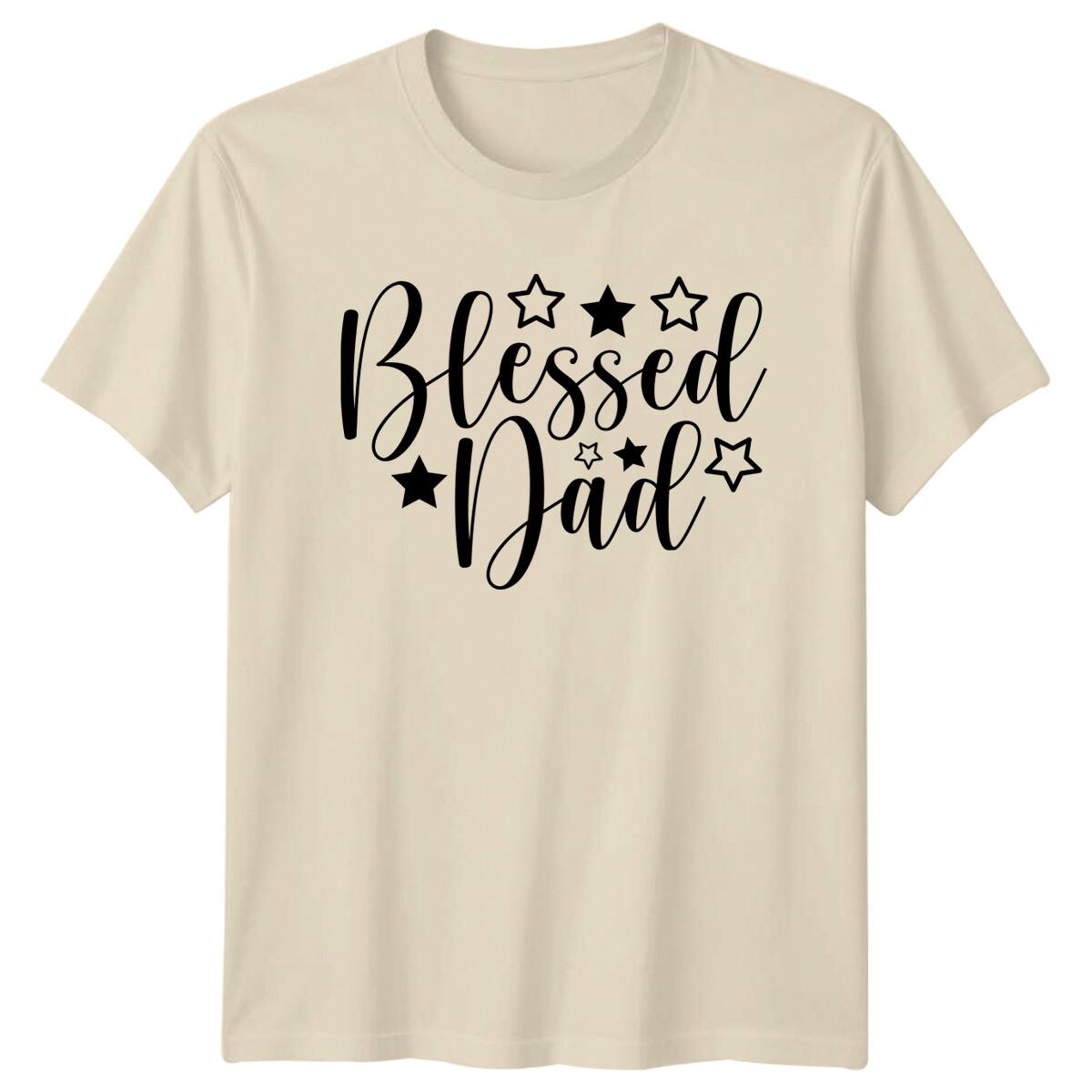Blessed Dad Stars Father s Day Graphic T-Shirt Gift For Men/Women XXXL