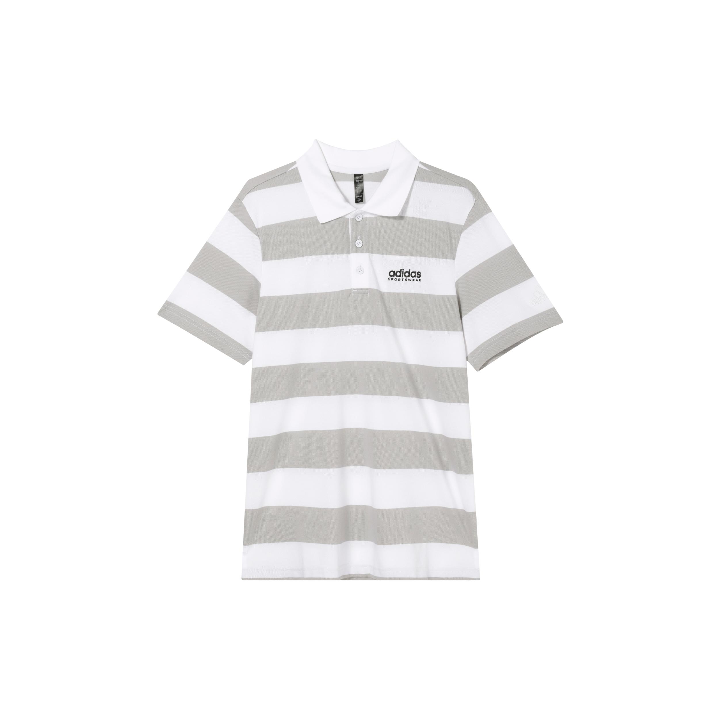 

New Adidas Polo Shirt Men s White/Light Gray JI9059 M