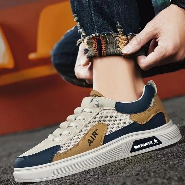 Men's Shoes Summer New Breathable Mesh Sports Casual Shoes Trendy Fashion Men's Board Shoes Student Fashionable Shoes
