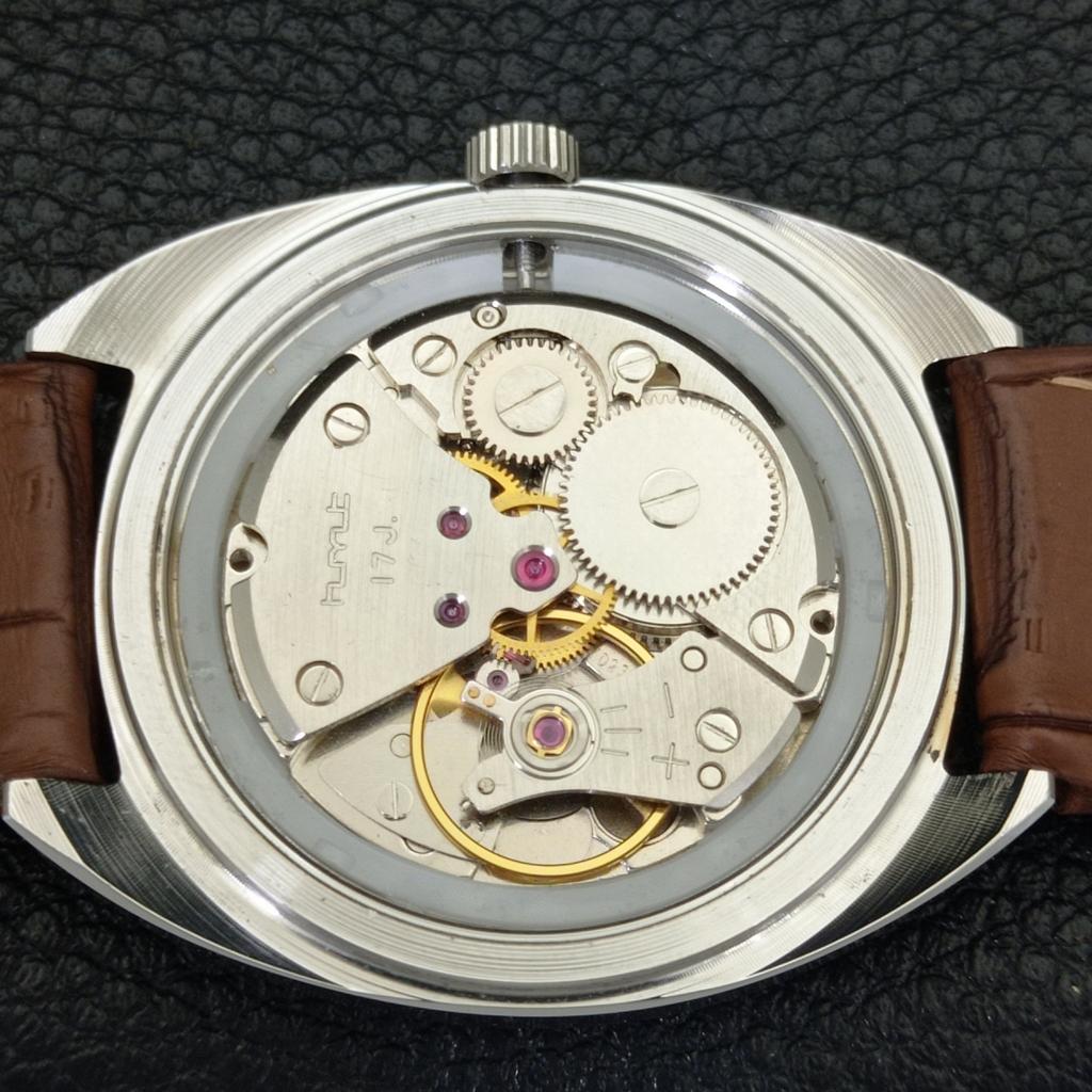 VINTAGE HMT KOHINOOR RUČNÍ NÁTAH INDICKÉ PÁNSKÉ HODINKY HNĚDÝ CIFERNÍK a440997-4 HT-a440997