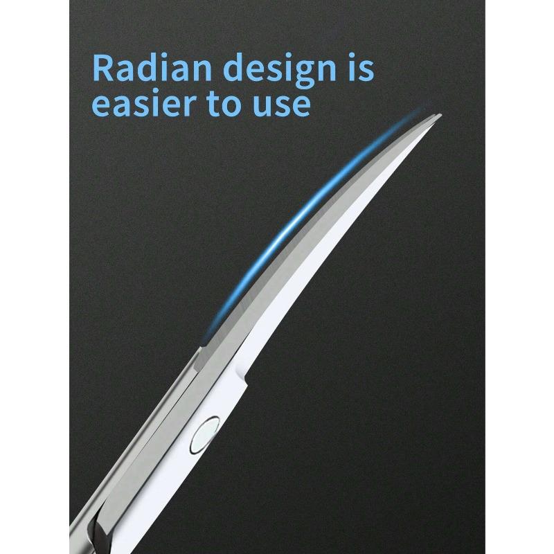 1pc Stainless Steel Eyebrow Trimming Scissors For Fake Eyelashes Trimming, Nose Hair, Beard, Facial Hair Removal Tool