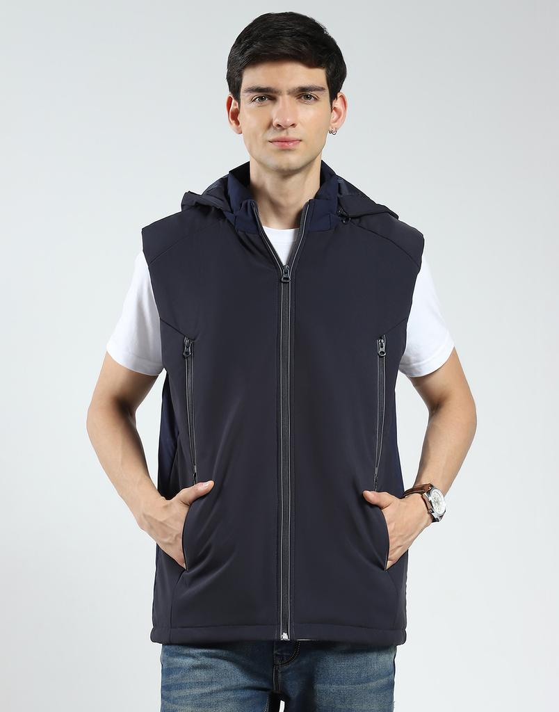 MONTE CARLO Men's Regular Fit Full Sleeves Solid Hooded Winter Jacket
