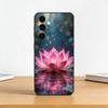 Shine Brightly Lotus Flower Phone Case Black Silicone Soft For Samsung Galaxy A73,A72,A71,A70,A53,A52,A51