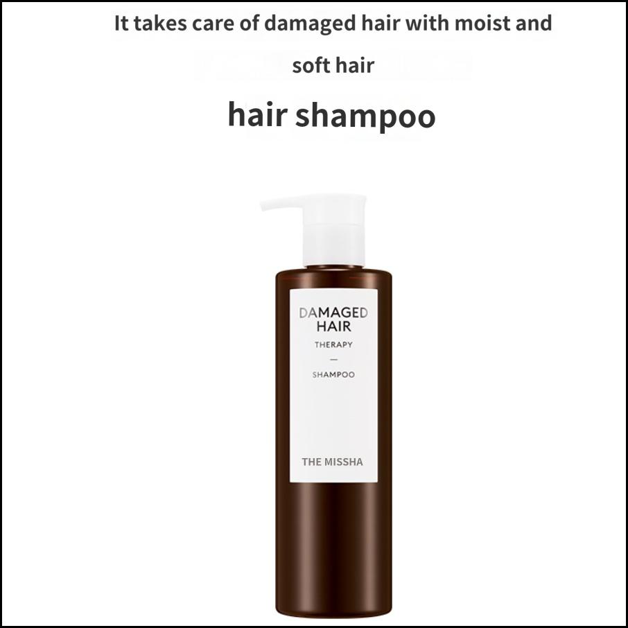 MISSHA Damaged Hair Therapy Shampoo 400ml Moisturizing Cleanser for Dry and Brittle Hair