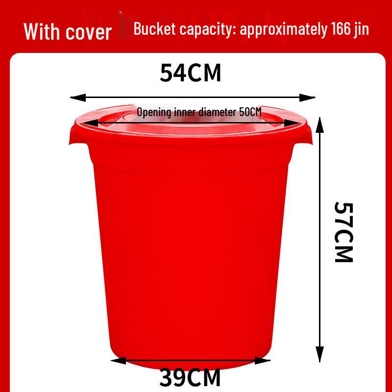 Durable Round Plastic Bucket with Lid for Household Water Storage, Large & Extra-Large Capacity