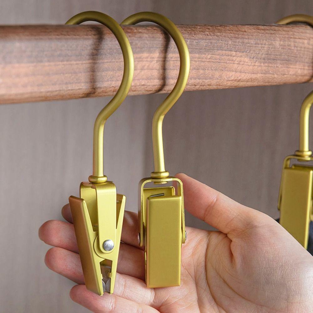 1/3pcs Seamless Pants Racks Aluminum Alloy Trousers Organizer Portable Drying Clip  for Hats Socks