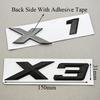 3D ABS Black Chrome Car Letters Rear Trunk Badge X1 X3 Logo Emblem Decals For BMW X1 X3 F48 F25 Sticker Emblem Auto Accessories
