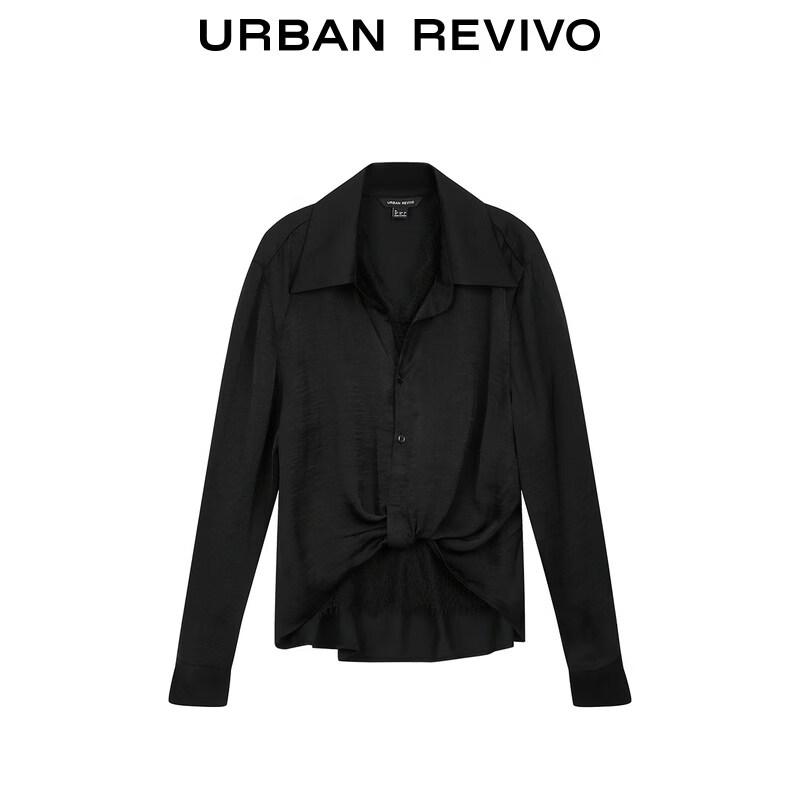 UR Women's Lapel Twisted Blouse Shirt