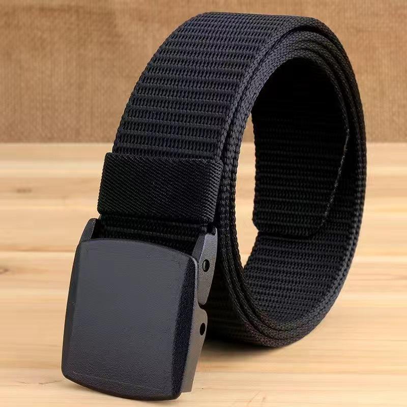 Plastic Belt Canvas Tactical Outdoor Men s Belt Pants Nylon Versatile Casual Men s Sports Pants 130cm