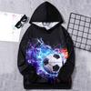 Boys 3D Football Hoodie Pullover Long Sleeve 3D Print Fall Winter Fashion Streetwear Cool Kids 3-12 Years Outdoor Casual Daily Regular Fit
