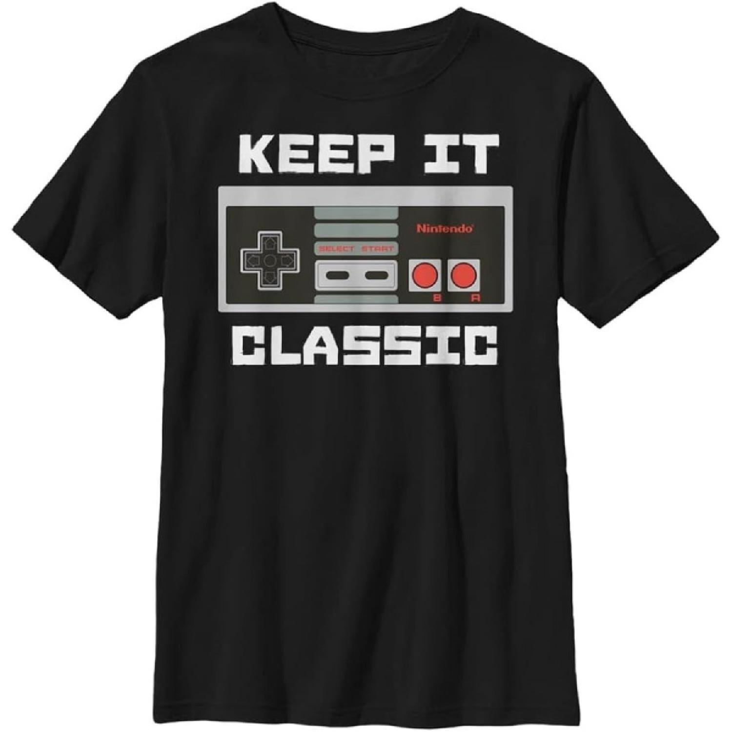 Nintendo Для мальчиков Держи это Классический геймпад Графическая футболка Футболка XXXXXL разноцветный