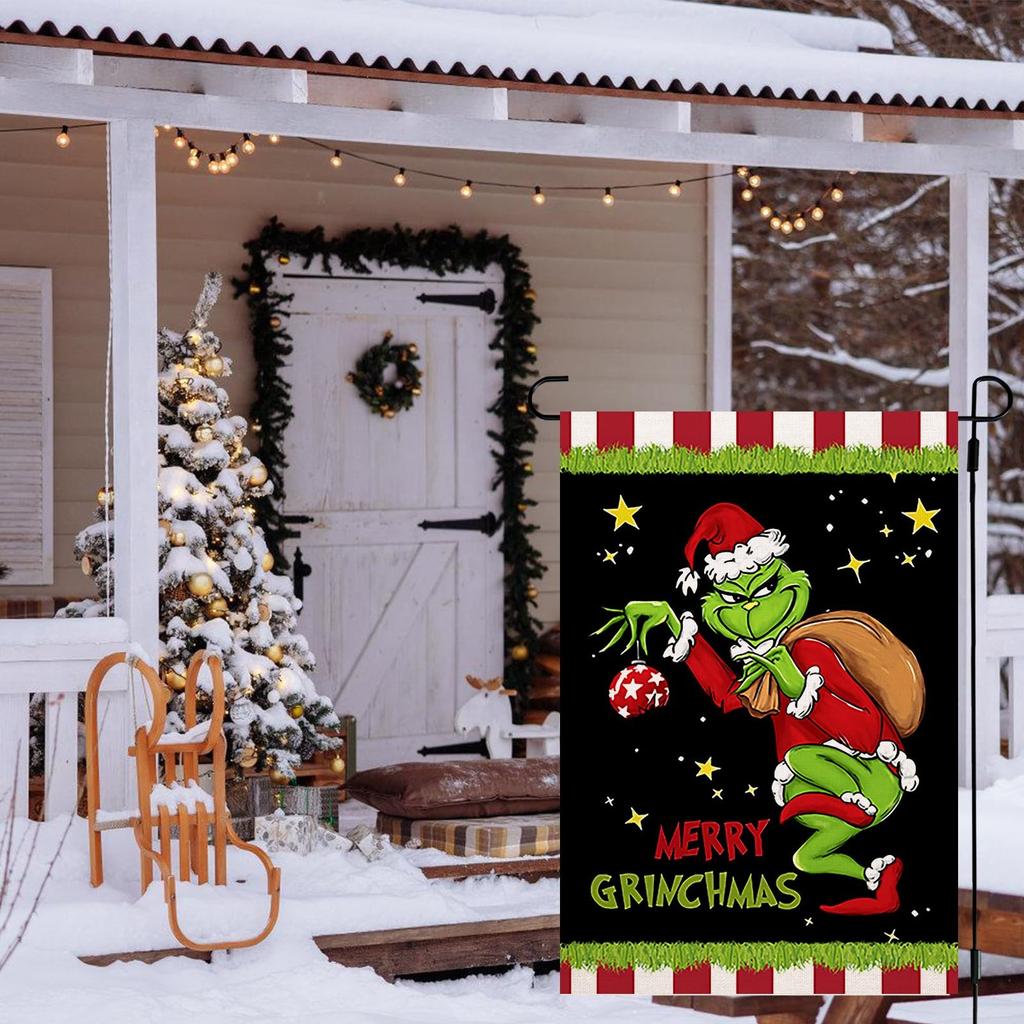 Christmas Garden Flag 12 18 Inch Reversible Outdoor Vertical Rural Holiday Garden Decorations