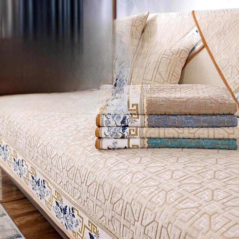 Sofa Cushion New Chinese High-End Non-Slip Cushion Rosewood Full Cover Cloth Four Seasons Universal Wooden Sofa Cover