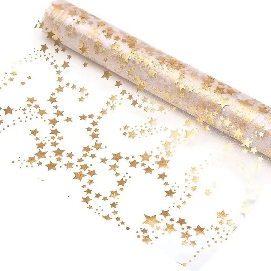 Gold Foil Mesh Table Flag For Festive Party Wedding Decoration Luxurious Gold Table Runner Perfect For Home And Event Decor Table Flag