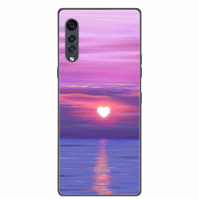 For LG Velvet Luxury Phone Case Black Soft Silicone TPU Back Cover for LGVelvet 5G Funda LMG910EMW Protector Capa Cartoon Coque