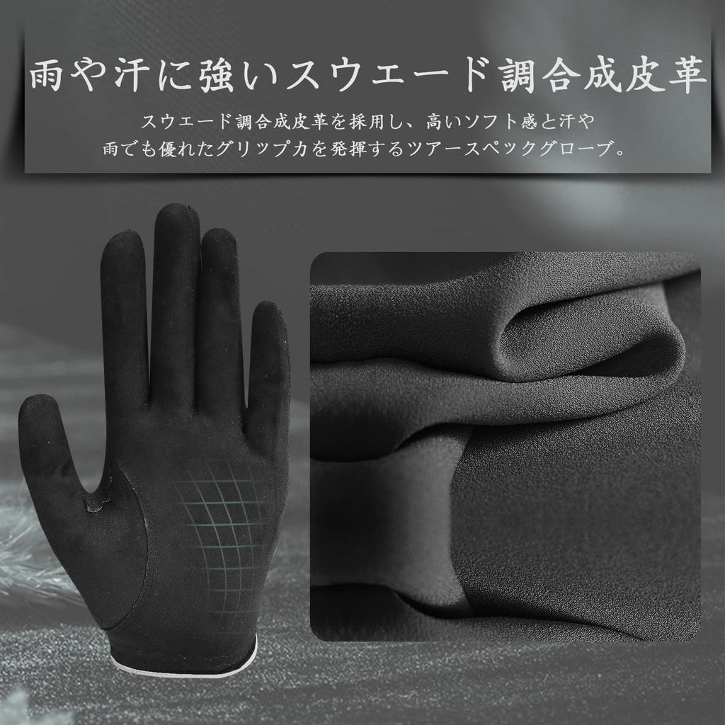 Golf Synthetic Mesh Velcro Golf Men's Gloves, 3-Pack, Suede-like Leather, Tear-Resistant, Material, Breathable, Quick-Drying, Abrasion-Resistant,