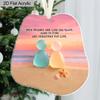 1pc/2pcs Friendship Acrylic Ornament, True Friends Nspirational Quote Beach Sunset Design, Sentimental Hanging Decor for Christmas Tree, Keepsake Gift
