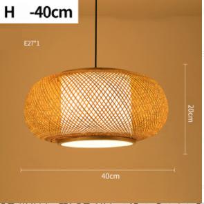 Rattan Pendant Natural Hand Woven Bamboo Lamp Decorative Lighting Fixture for Home Hotel Restaurant Lights