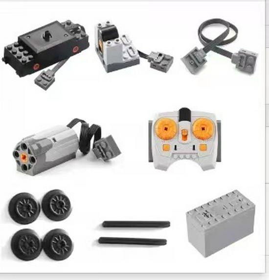 

MOC PF Строительный блок Мотор Набор: M-мотор, аккумуляторный отсек, приемник и переключатель поезда — совместимы с Lego