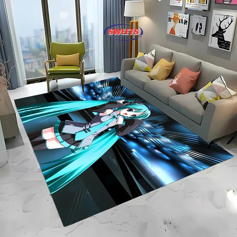 New Virtual Band H-Hatsune MM1ku Carpet for Living Room Cartoon Children Bedroom Sofa Doormat Floor Rug Anti-slip Decor Mat Gift