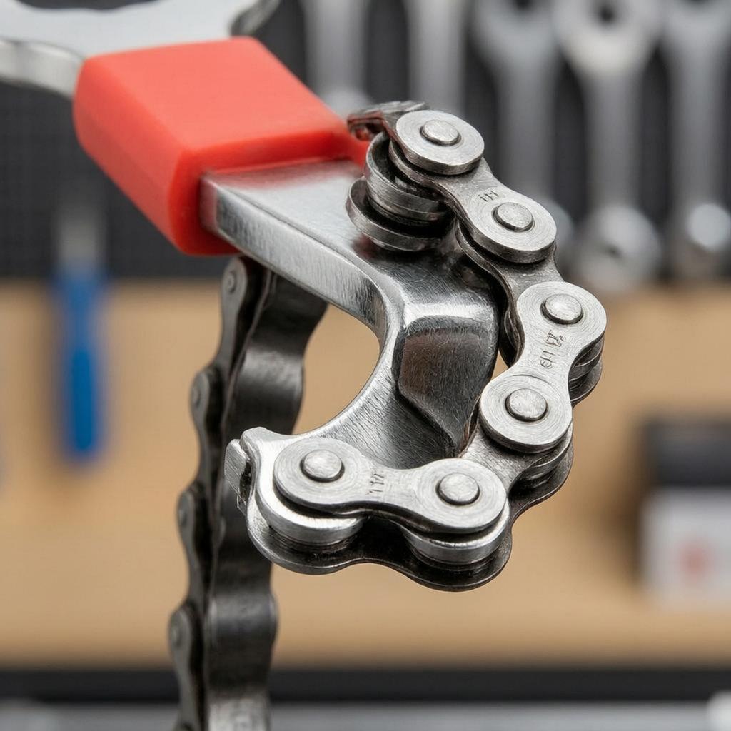 Cycle Multifunction Wrench Red Grip Cycle Bottom Bracket Wrench Adjustable Hook Spanner Double-Ended