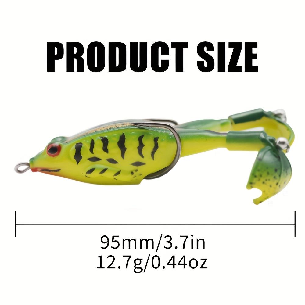 3pcs Double Helix Propeller Surface Frog Lure Set, Rotating Tail Floating Swing Bait with Sharp Hook, Suitable for Perch and Other Freshwater Fishing