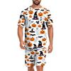 Men's Halloween Loungewear Pajama Set, Comfortable Sleepwear for Holiday Relaxation