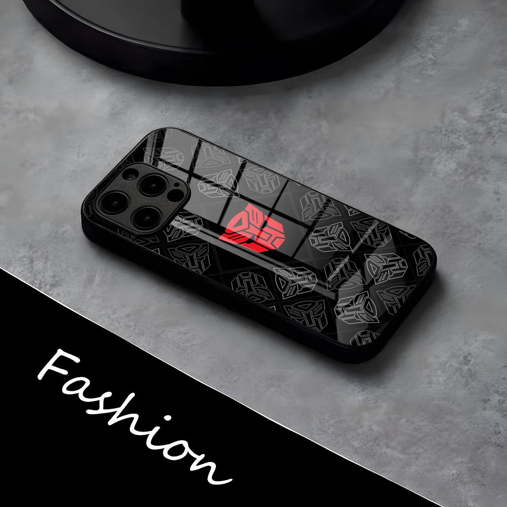 T-Transformers Anime Phone Case For IPhone 17 Pro Max 16 15 14 Pro Max 13 11 X Xs Xr 8 7Plus Glass Cover