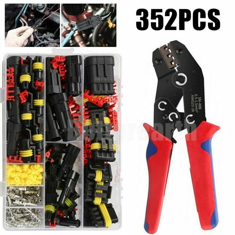 708/352pcs 1 HID Waterproof Connectors Car Marine Seal Electrical Wire Connector Plug Truck Harness