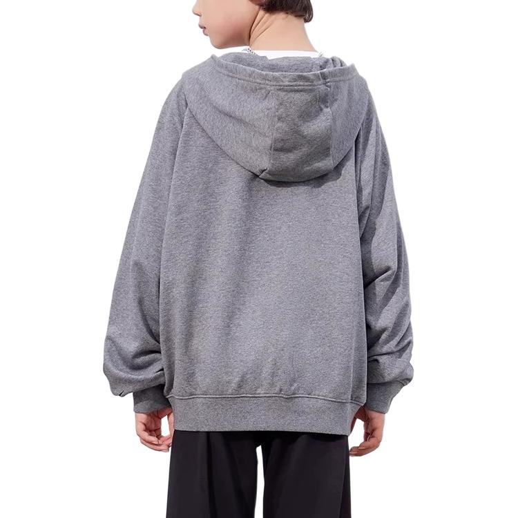 Nike Mikina Ležérní Móda Jednobarevná Všestranná Dětská mikina Rockově šedá N32442174GS-001