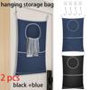 2Pcs Nylon Over Door Hanging Storage Bag with Hooks For Laundry Dirty Clothes Organizers Waterproof Hanging Wall Laundry Bags