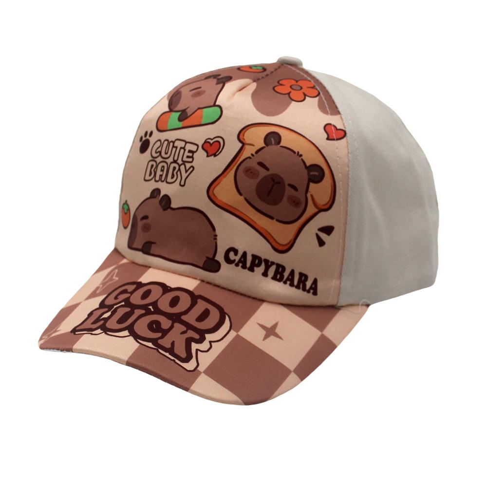 

Capibara Themed Baseball Cap for Children, Breathable and Cute. Capibara Hat for Outdoor Sun Protection adjustable [48-54cm]