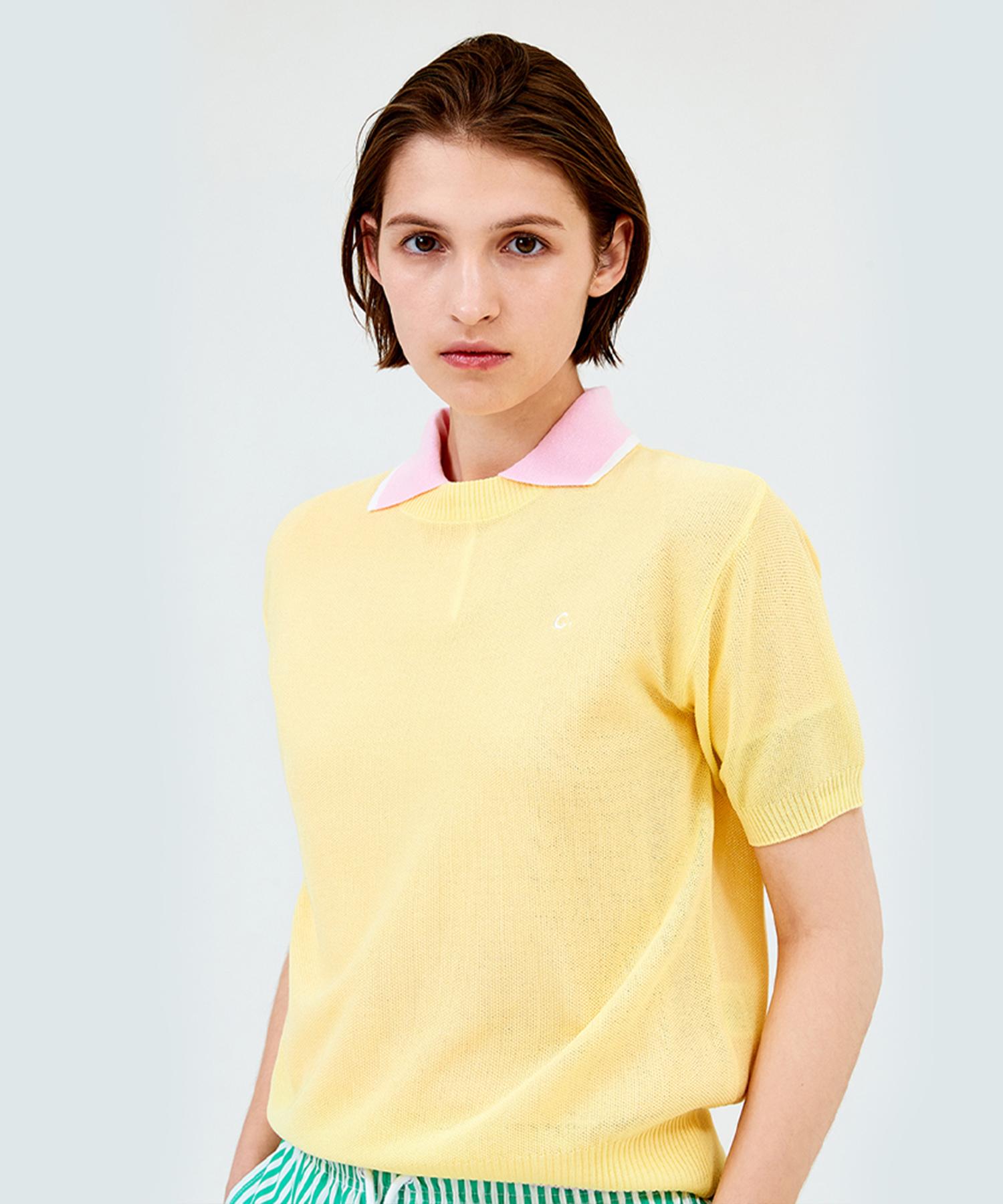 Clove [23Ss Clove] Logo Round Neck Knit (Lemon) Lemon/Fresh